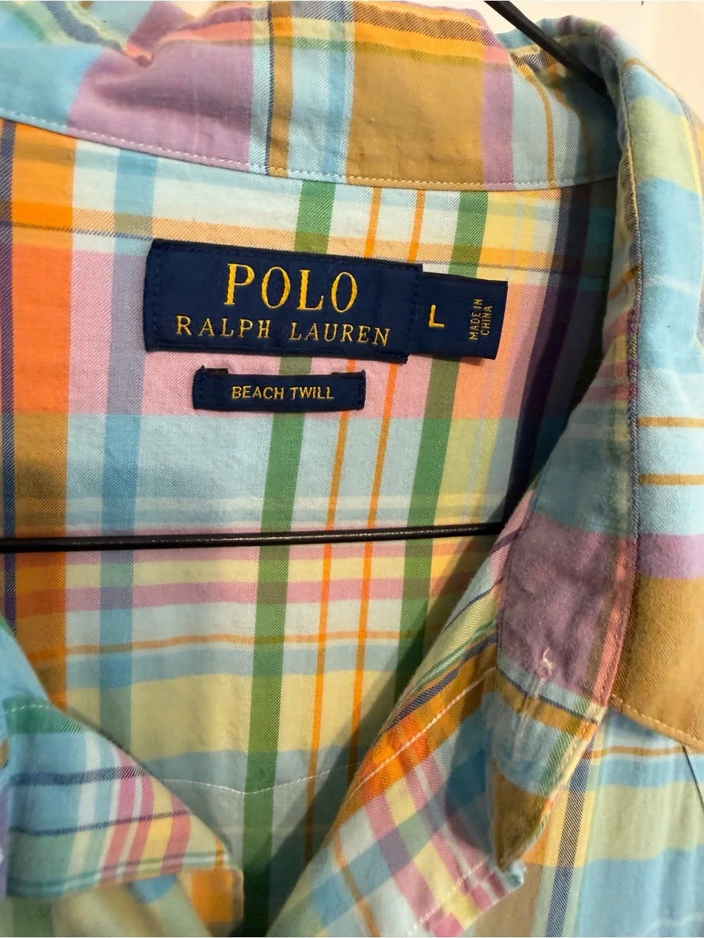 Polo Ralph Lauren Pastel Plaid Button-Down Shirt - Blue, Yellow, Pink